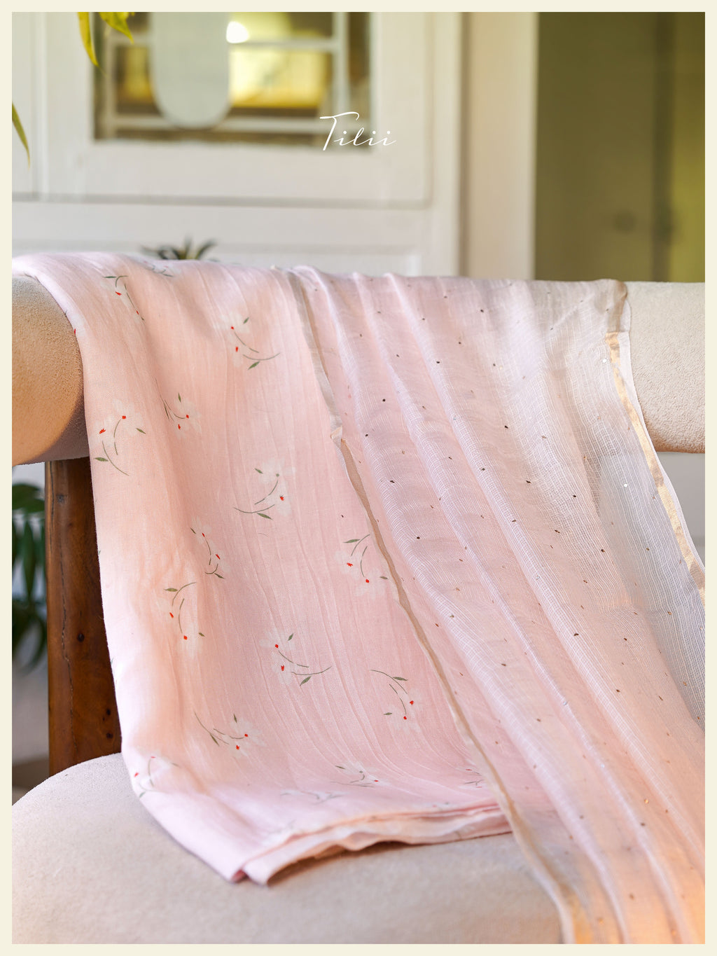 Unstitched mul chanderi suit set