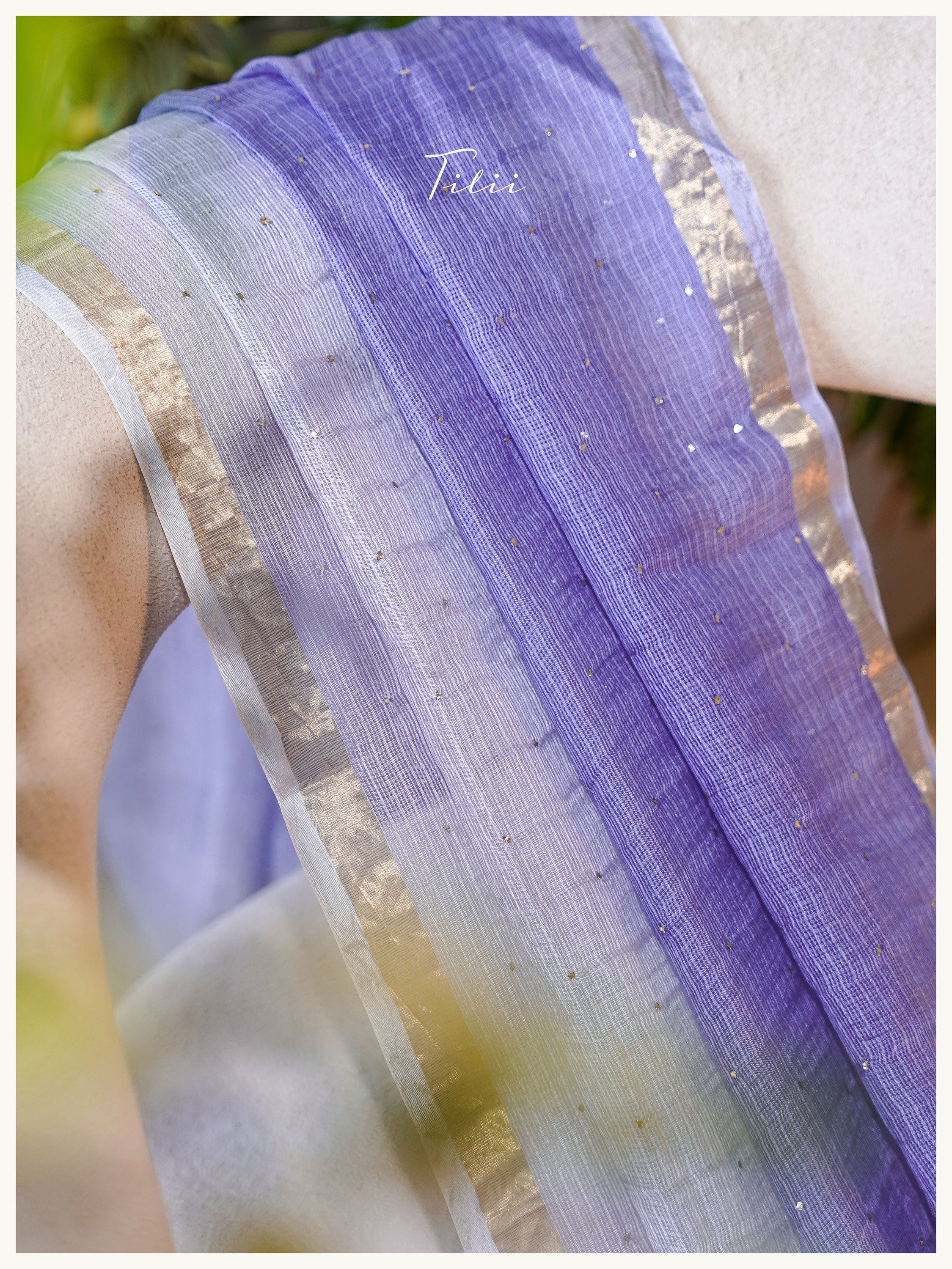 Unstitched mul chanderi suit set