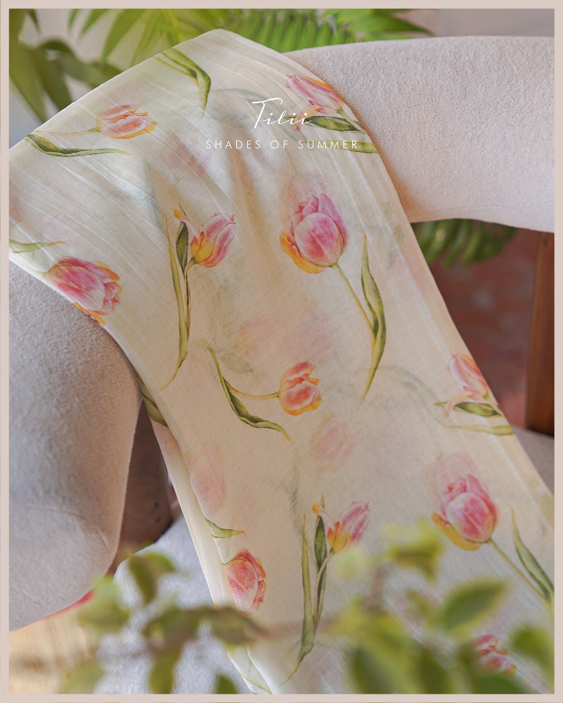 Digital Printed Mul Chanderi Fabric