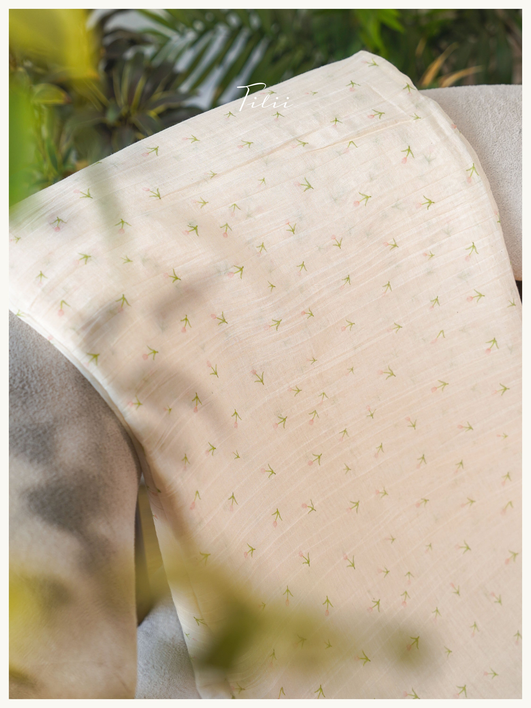 Unstitched mul chanderi suit set