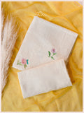 3 Piece Unstitched Suit Set in Mellow Marigold