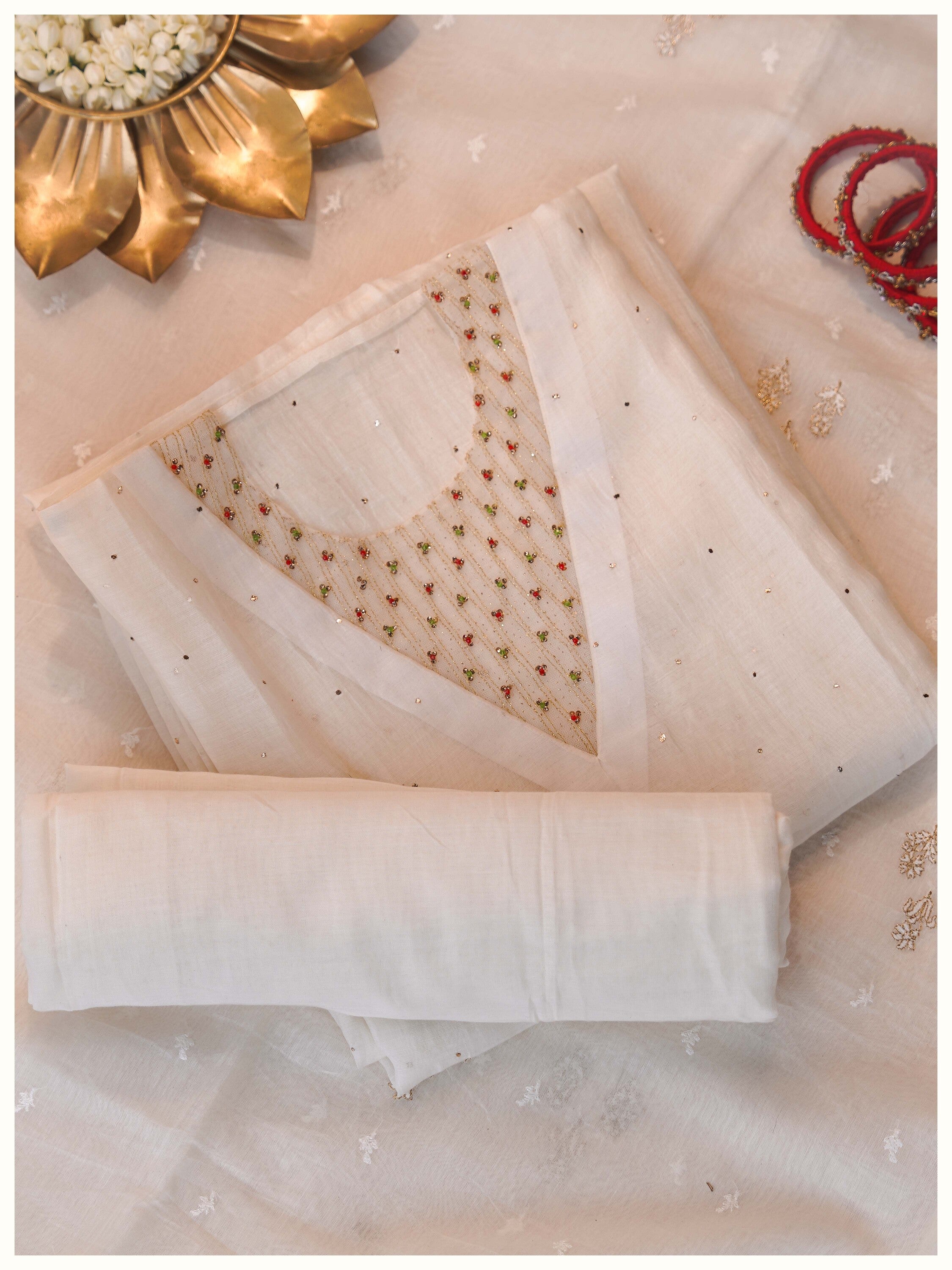 3 Piece Semi stitched Suit Set