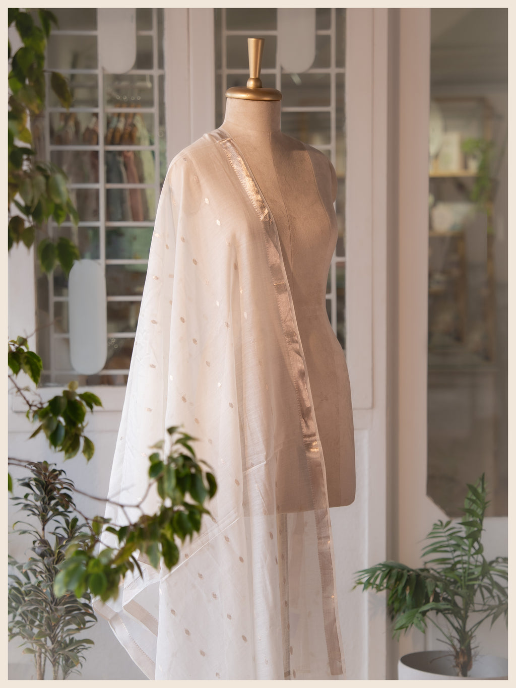 chanderi  embroidery dupatta