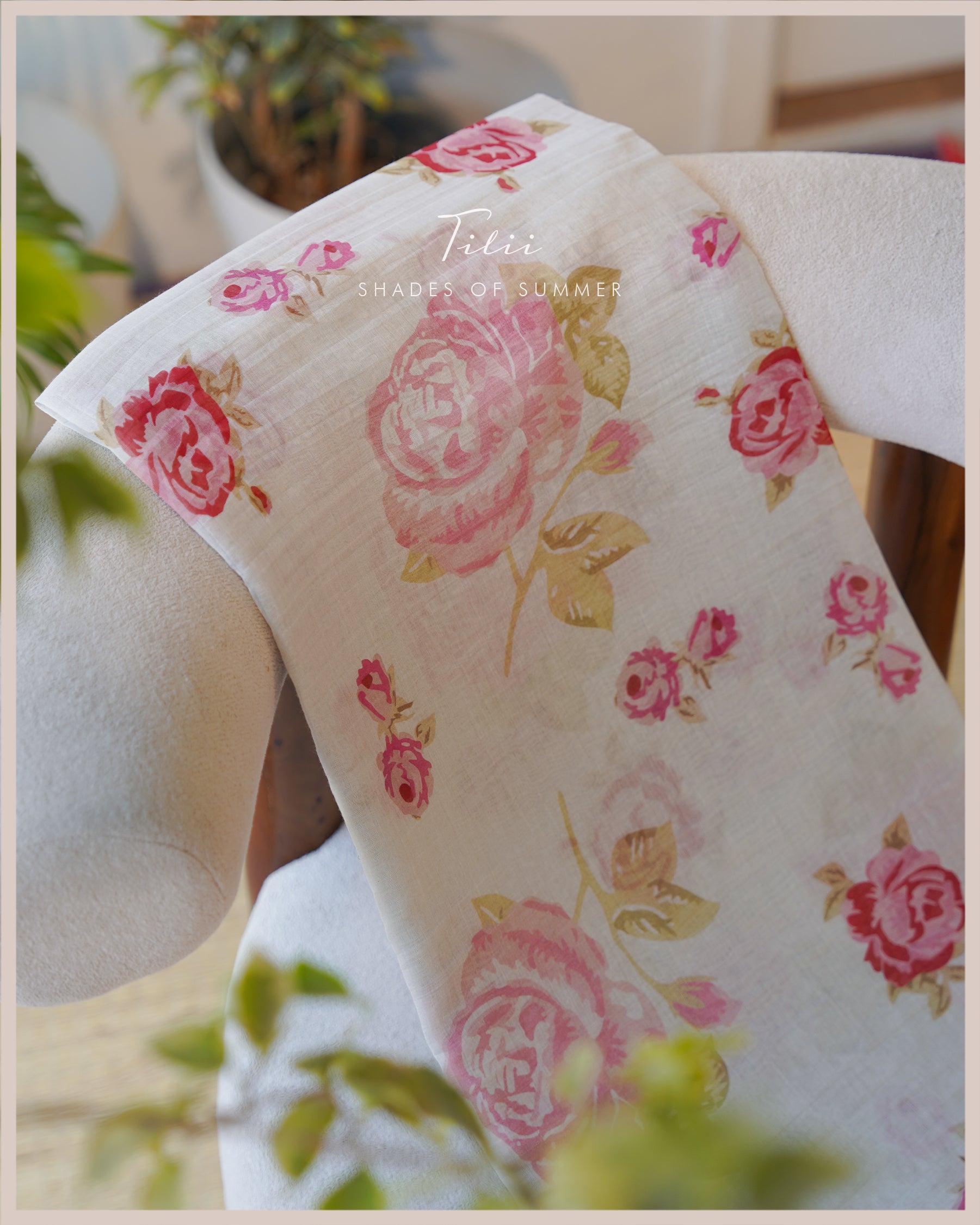 Unstitched suit set in blush rose