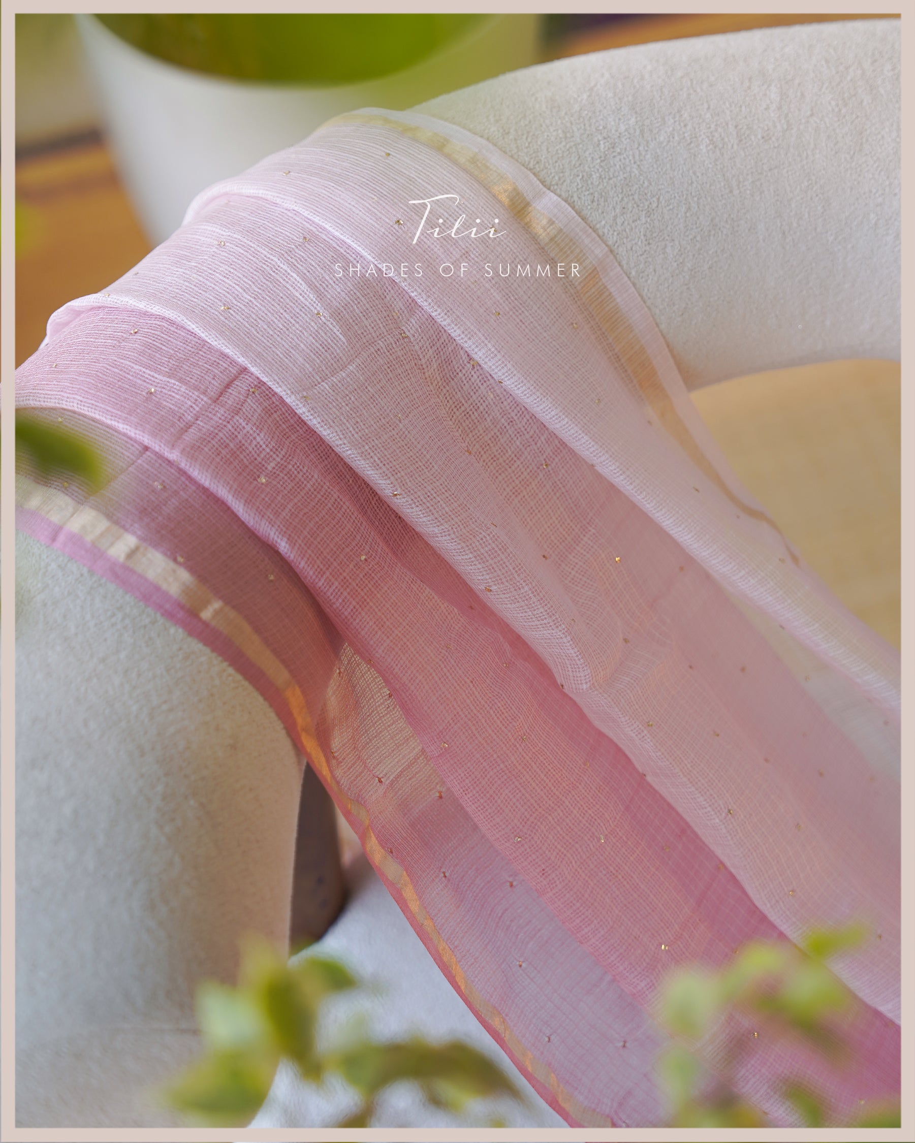 Unstitched suit set in blush rose