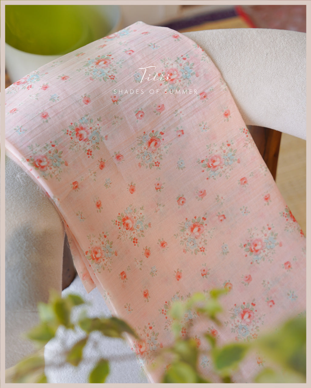 Unstitched suit set soft bloom in pink