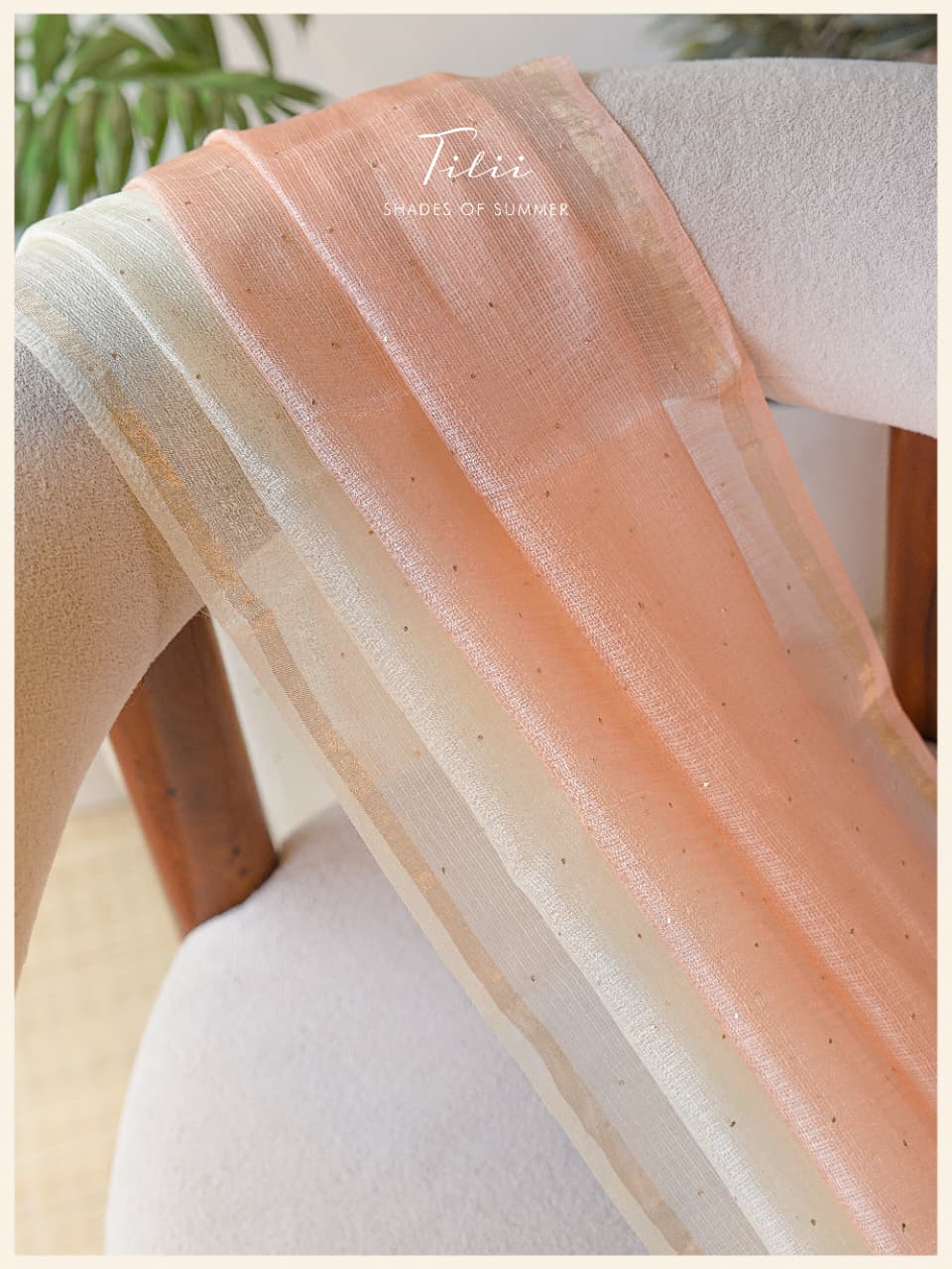 Unstitched suit set in floral linen