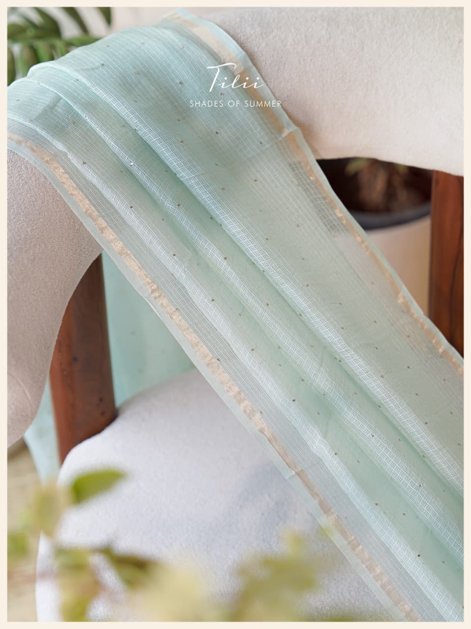 Unstitched suit set in floral linen