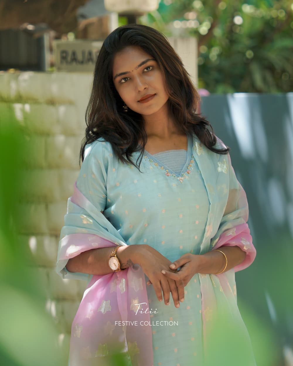 Unstitched suit set in blue ombre dreams