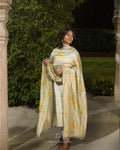 Unstitched suit set in dewlight mint