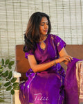 Unstitched suit set in Rich Purple