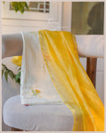 Unstitched suit set in mellow marigold