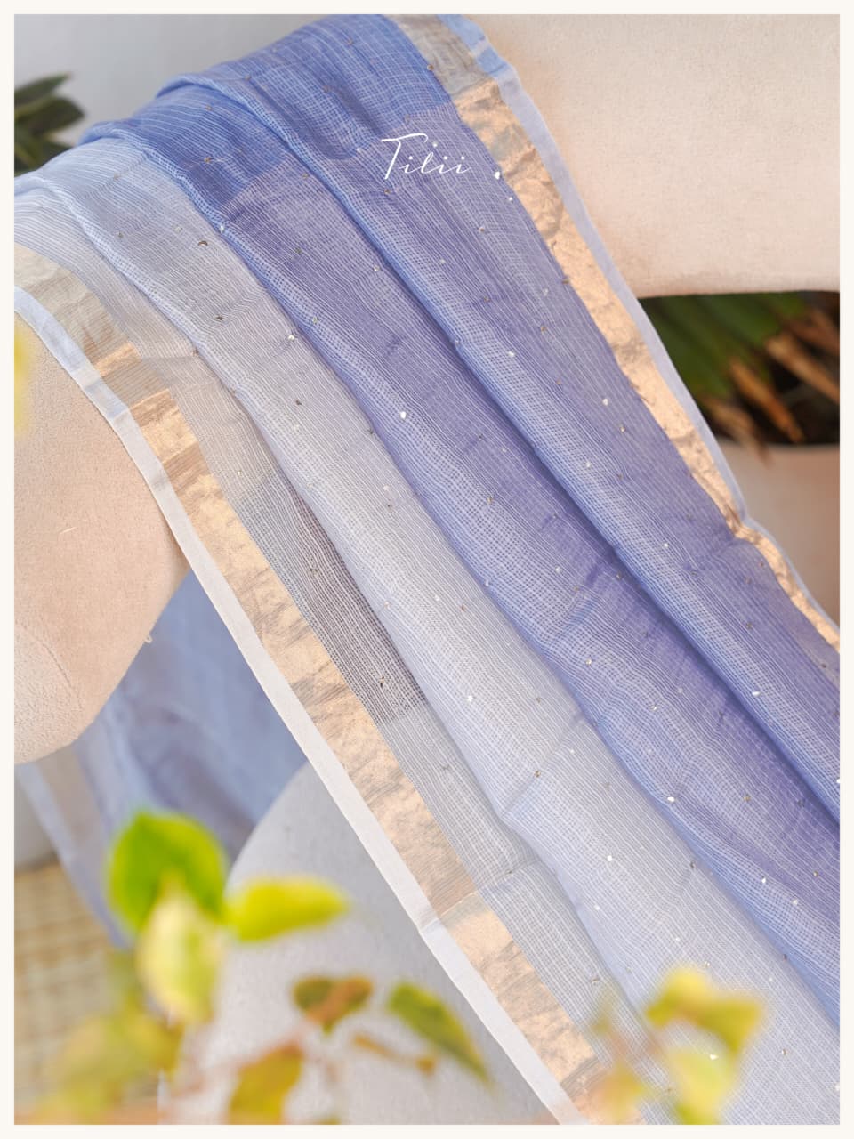 Unstitched mul chanderi suit set