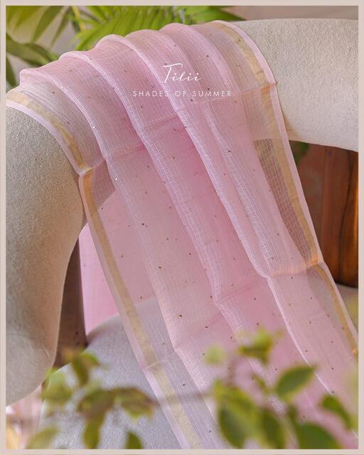 Unstitched mul chanderi suit set
