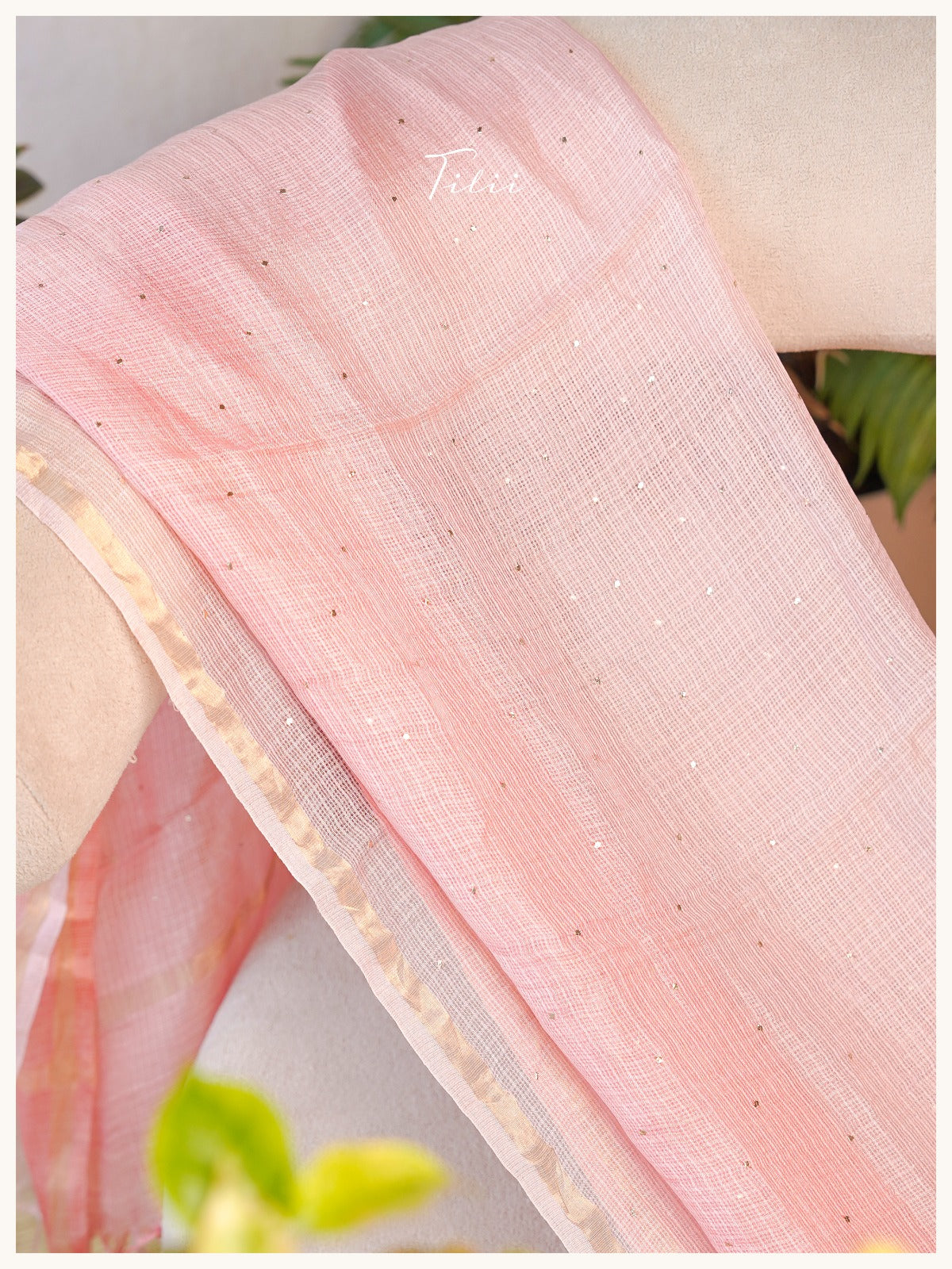 Unstitched mul chanderi suit set