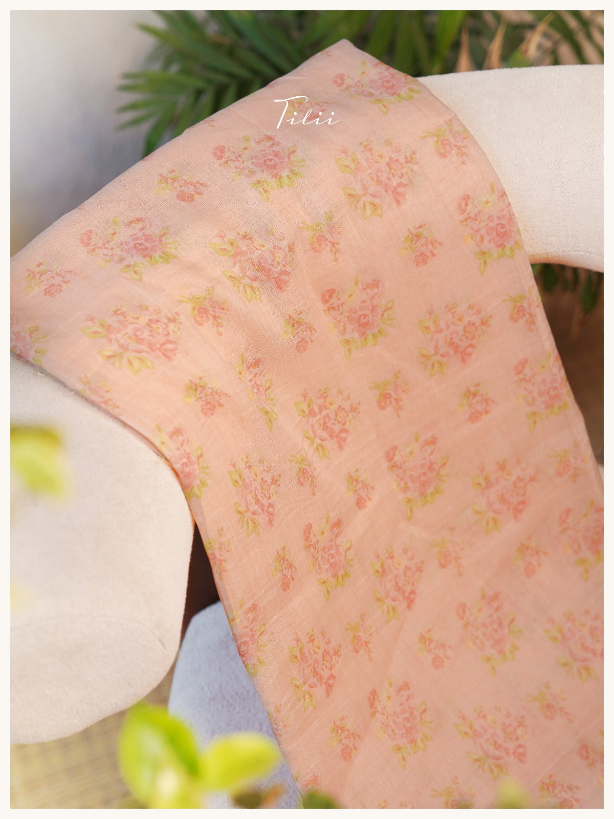 Unstitched mul chanderi suit set