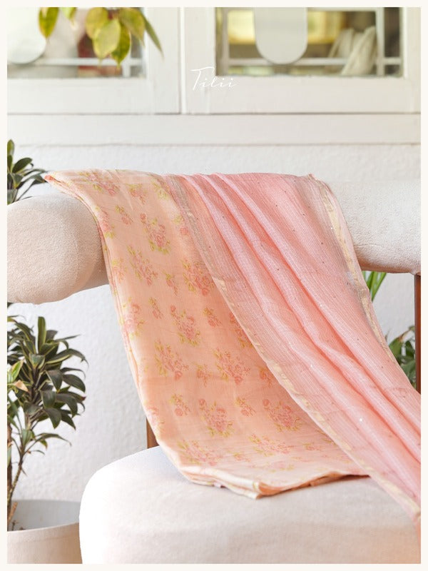 Unstitched mul chanderi suit set