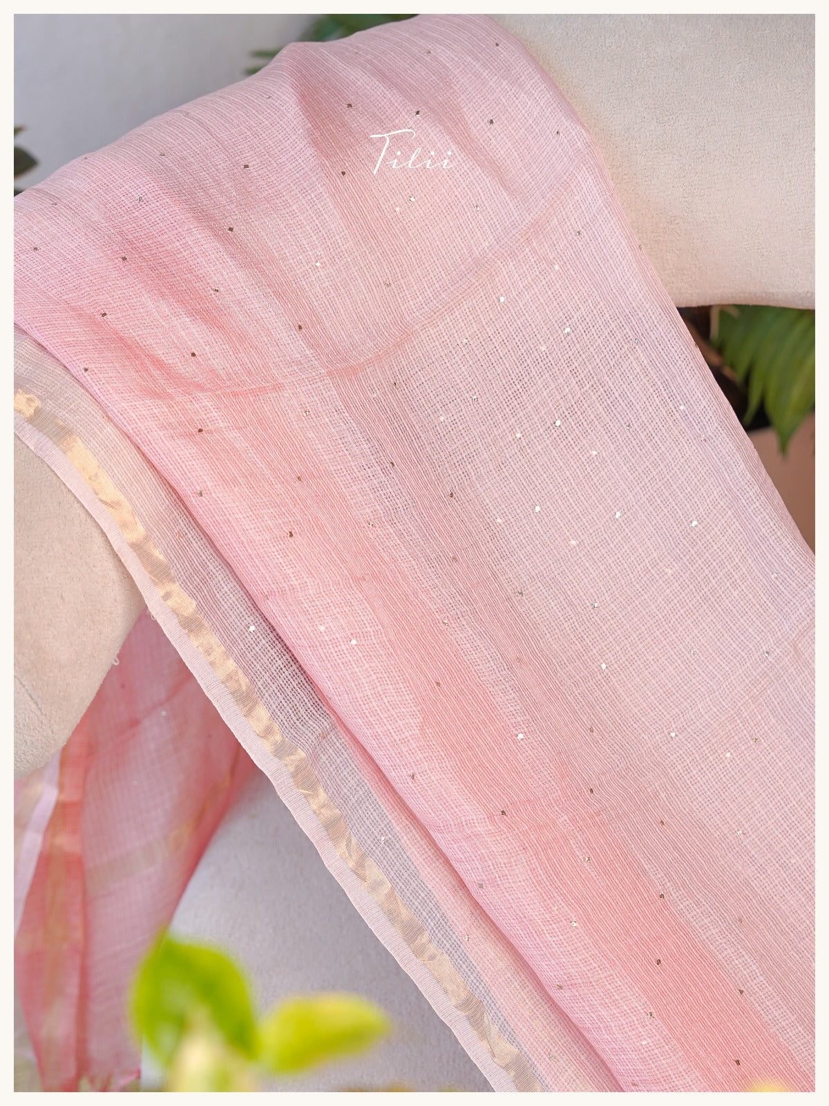 Unstitched mul chanderi suit set