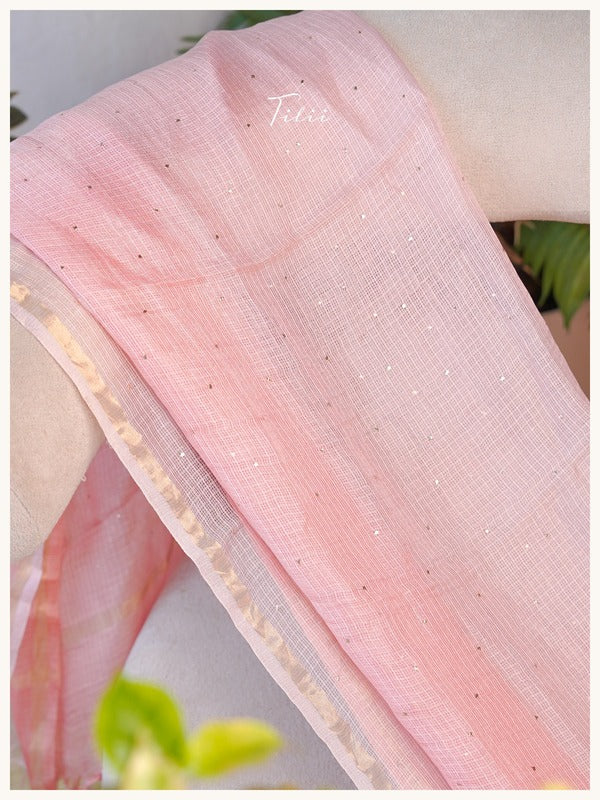 Unstitched mul chanderi suit set
