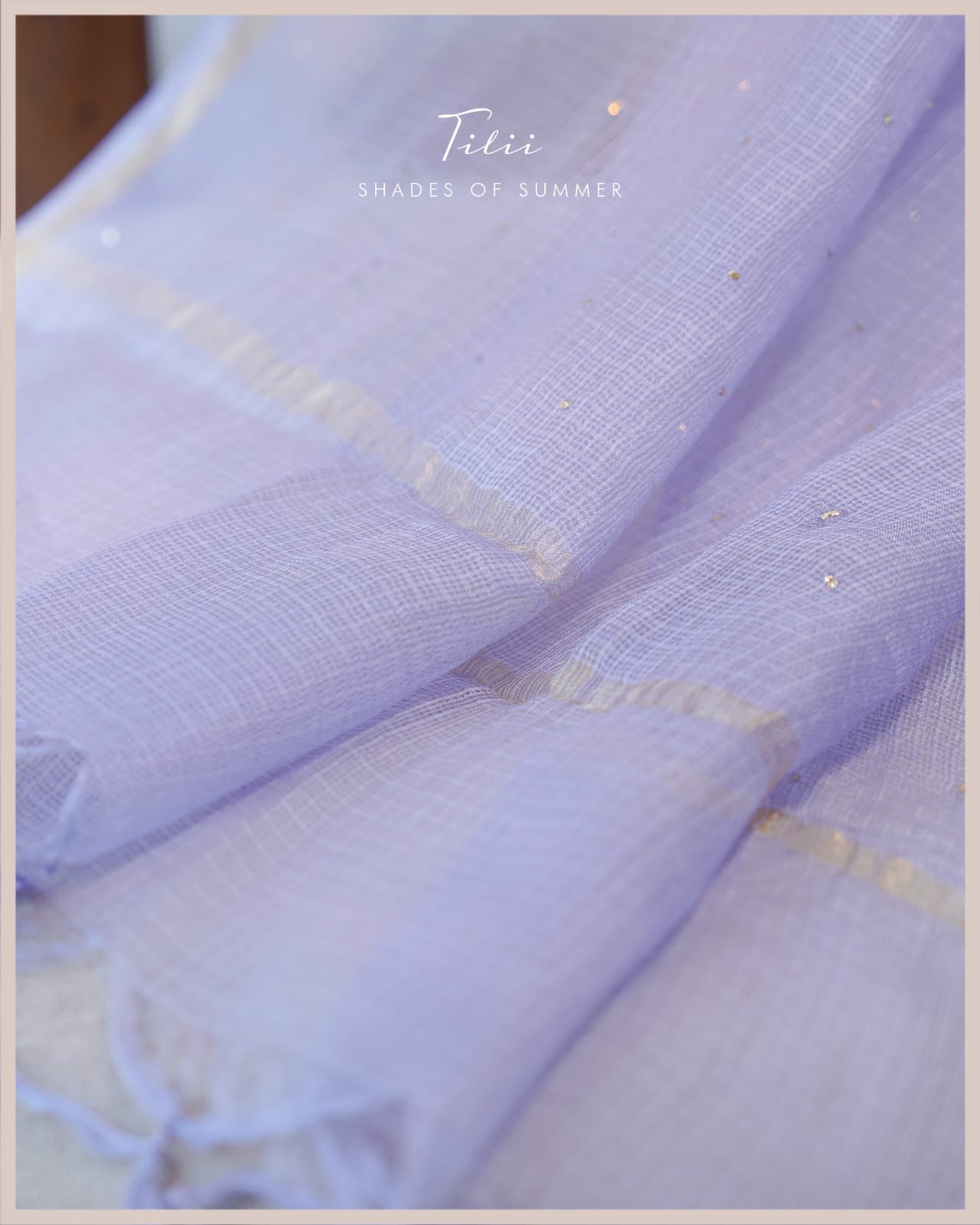 Unstitched suit set in lavender bloom